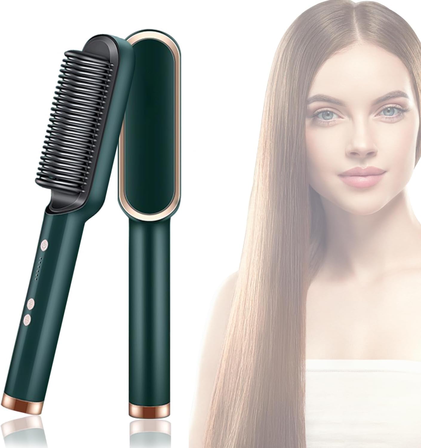 Hair Straightener Brush Comb